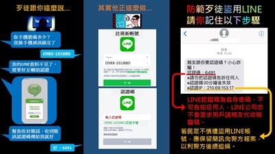 刑事局解密 一圖秒懂「盜用LINE」是怎麼回事